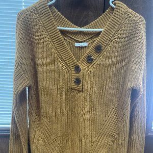 Maurice's mustard V neck sweater, size small